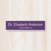 Doctor Name Specialty Dark Purple Medical Office