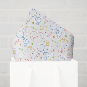 Doctor Nurse Decoupage Paper, Medical Health Tissue Paper