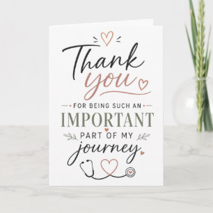 Doctor Nurse Gift Surgeon Medical therapist heart Card