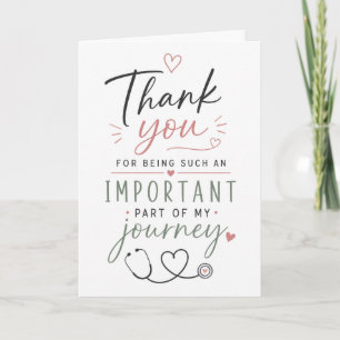 Doctor Nurse Gift Surgeon Medical therapist heart Card