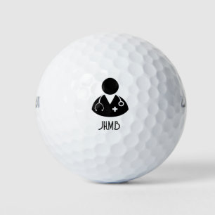 Doctor Nurse Medical Monogram Art Golf Balls