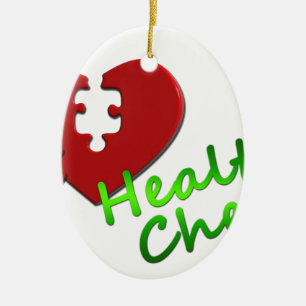 Doctor Nurse Medical Office Business Peace Love Ceramic Ornament