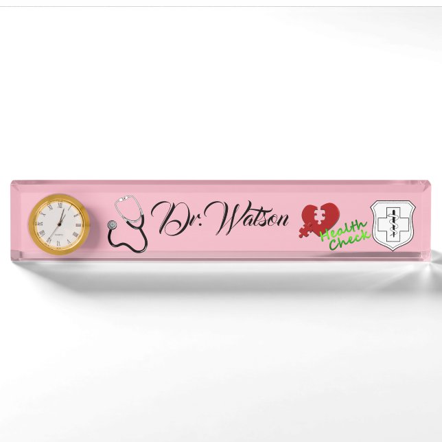 Doctor Nurse Medical Office Destiny Nameplate (Front)