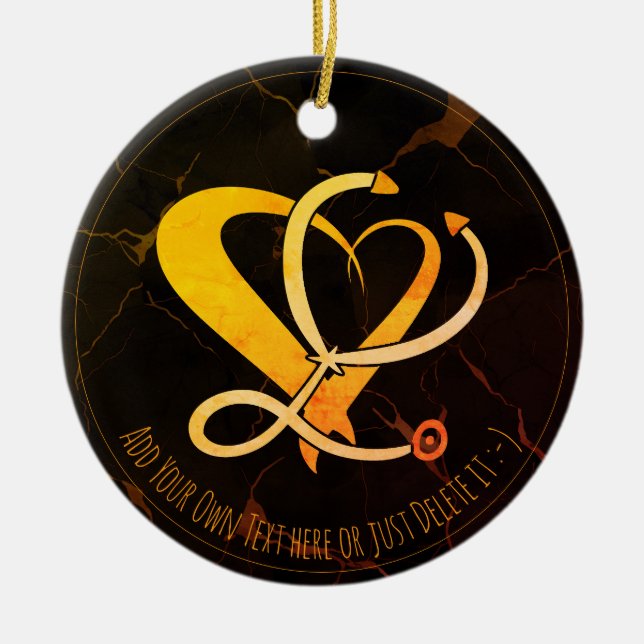 Doctor, nurse, paramedic, emergency gift template ceramic ornament (Front)