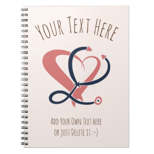 Doctor, nurse, paramedic, emergency gift template notebook