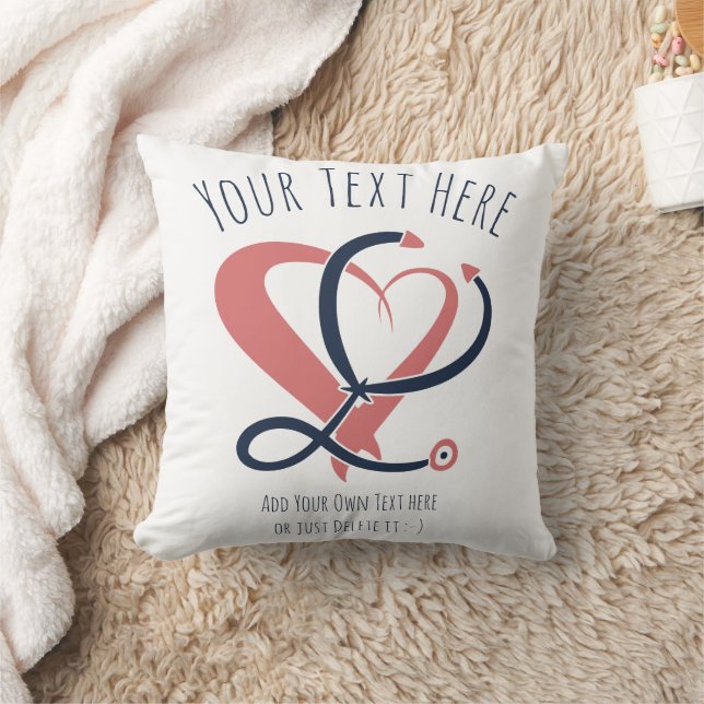 Doctor, Nurse, Paramedic, Emergency. Gift Template Throw Pillow (Blanket)