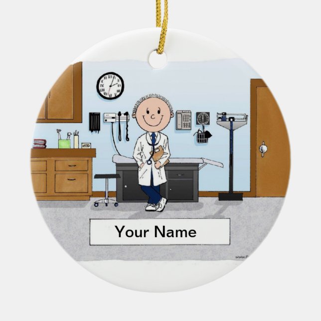Doctor, Nurse, Physician Assistant - Male Ceramic Ornament (Front)