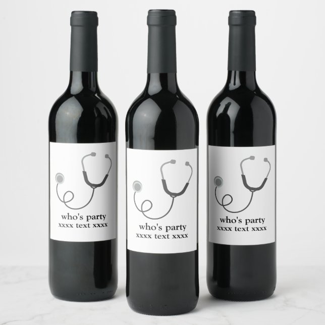 Doctor , Nursing, Medical, hospital Beer Bottle La Wine Label (Bottles)