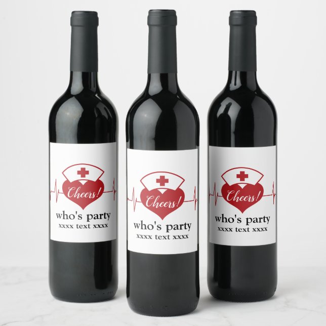 Doctor , Nursing, Medical, hospital Wine Label (Bottles)