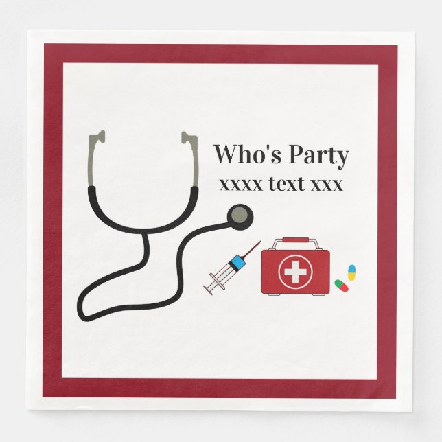 Doctor , Nursing, Medical Napkin (Front)