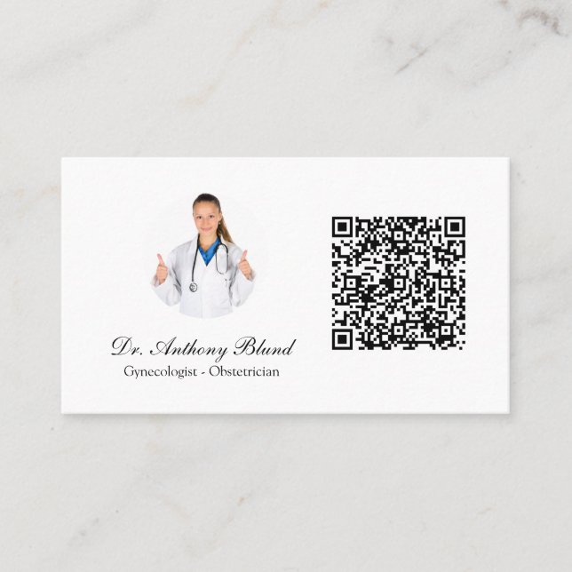 Doctor OBGYN Obstetrician Gynecologist Business Card (Front)