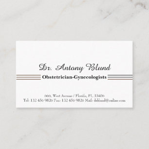 Doctor Obstetrician-Gynecologist Business Card