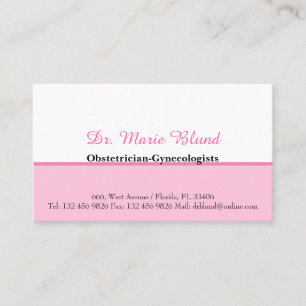Doctor Obstetrician-Gynecologists Business Card