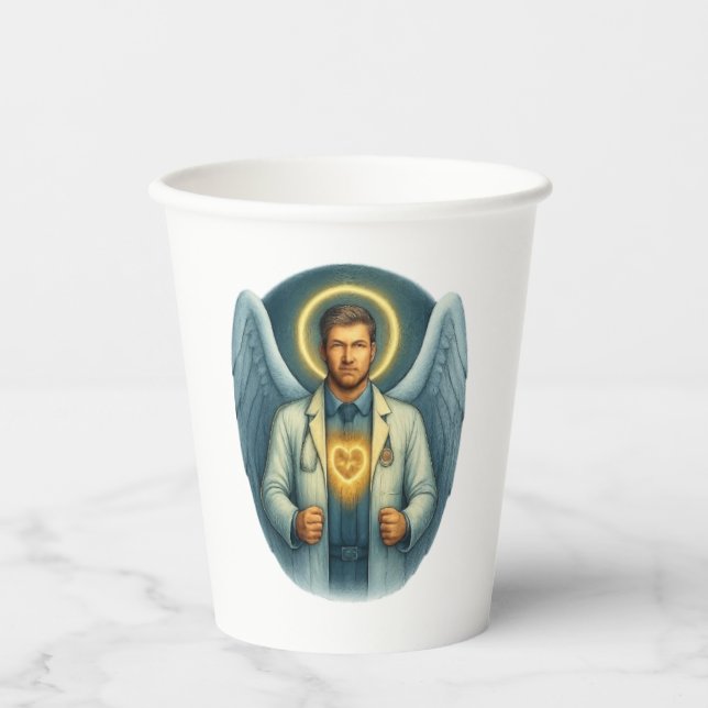 Doctor of Light – Angelic Healer Water Bottle Paper Cups (Front)