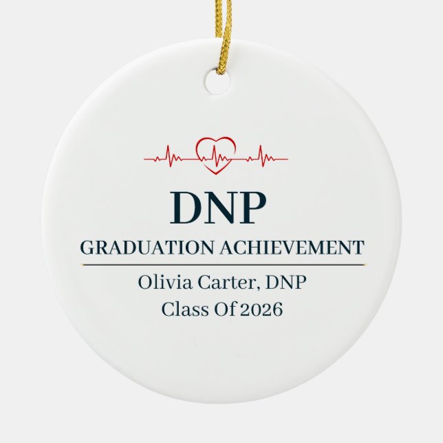 Doctor of Nursing Practice Custom Name Since Year Ceramic Ornament (Front)