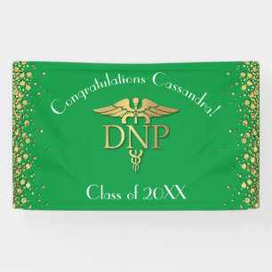 Doctor of Nursing Practice Graduation Green Gold Banner