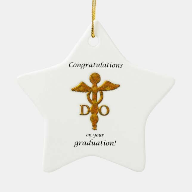 Doctor of Osteopathy Graduation Congratulation Ceramic Ornament (Front)