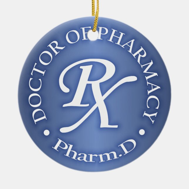 Doctor of Pharmacy Ceramic Ornament (Front)