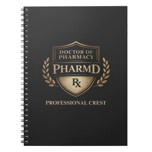 Doctor of Pharmacy Professional Crest Notebook (Front)