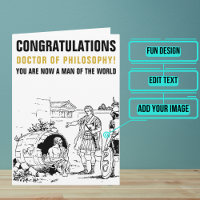 Doctor of Philosophy PhD Diogenes Graduation Card