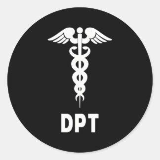 Doctor Of Physical Therapy Dpt Caduceus Symbol Classic Round Sticker