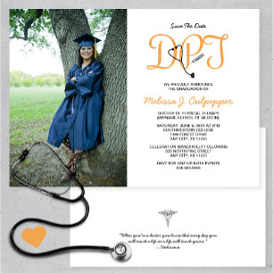Doctor of Physical Therapy photo graduation Invitation