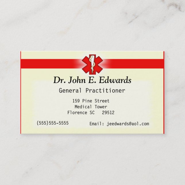 Doctor Office Business Card (Front)