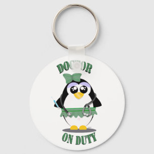 Doctor on Duty Penguin (female) Keychain