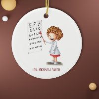 Doctor Optometrist Blonde Girl Christmas