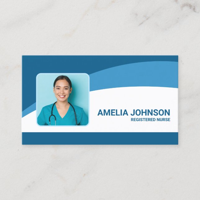 Doctor or Nurse Custom Photo Business Card (Front)