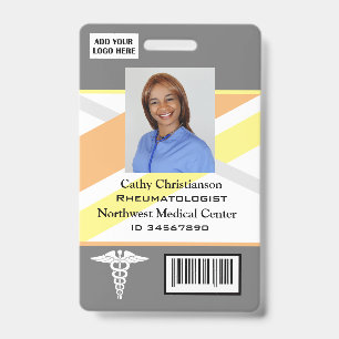 Doctor or nurse Name Badge Scanner Code