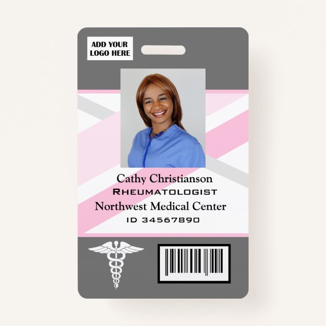 Doctor or nurse Name Badge Scanner Code (Front)