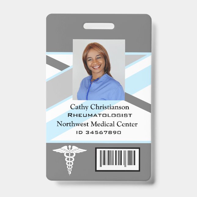 Doctor or nurse Name Badge Scanner Code (Front)