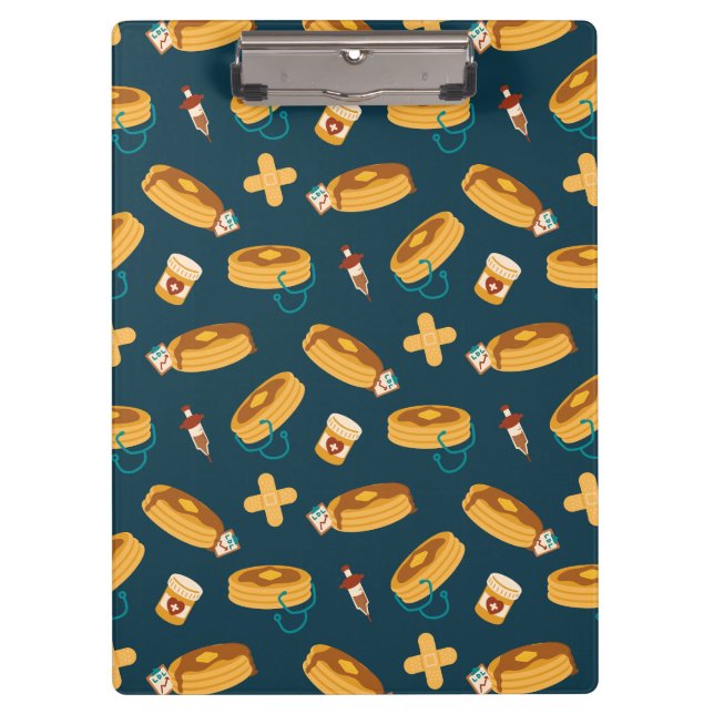 Doctor Pancakes Navy Clipboard (Front)