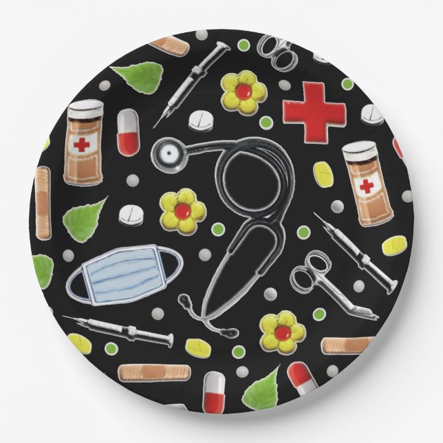 Doctor Party Paper Plate (Front)