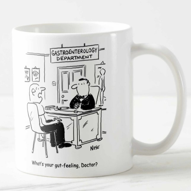 Doctor & Patient in Doctor's Surgery - Gut Feeling Coffee Mug (Creator Uploaded)