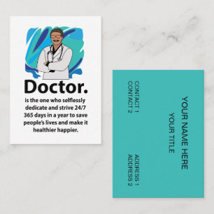 Doctor Physician Appreciation Quote Business Card
