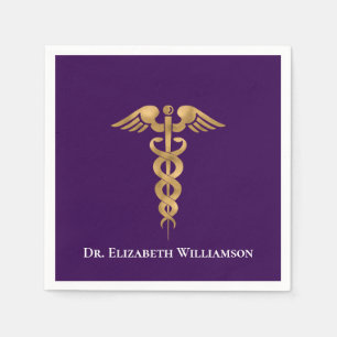 Doctor Physician Caduceus Napkin