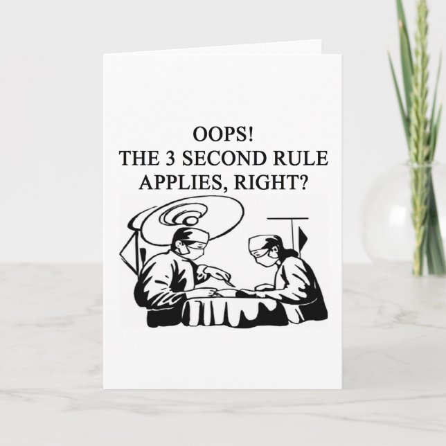 doctor physician surgeon joke card (Front)