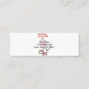 Doctor pig with syringe in hand   choose back colo mini business card