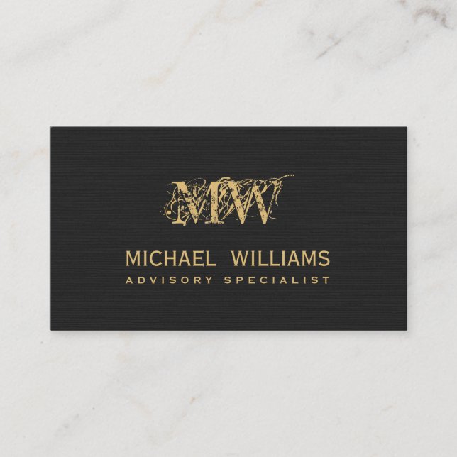 Doctor - Professional gold black rough paper Business Card (Front)