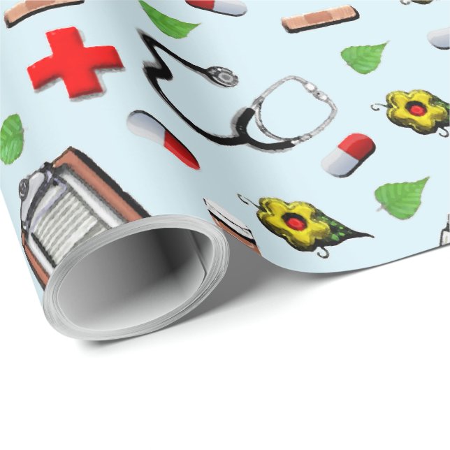 Doctor Retirement Gift Wrapping Paper (Roll Corner)