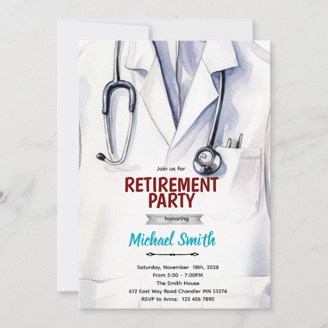 Doctor retirement invitation (Devant)