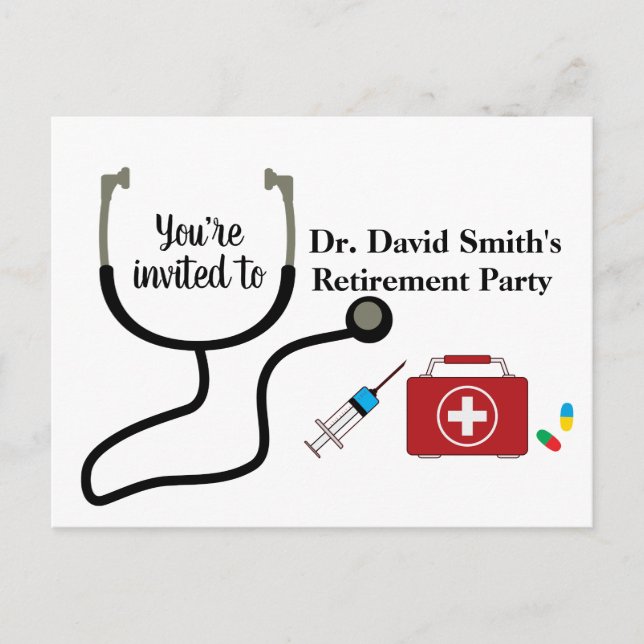 Doctor retirement invitation (Front)