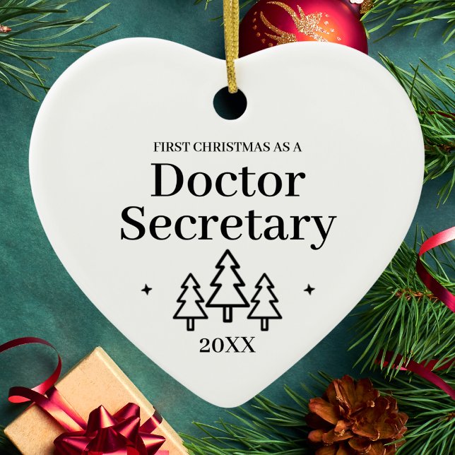 Doctor Secretary New Job Christmas Ceramic Ornament (Doctor Secretary New Job Christmas Ceramic Ornament
)