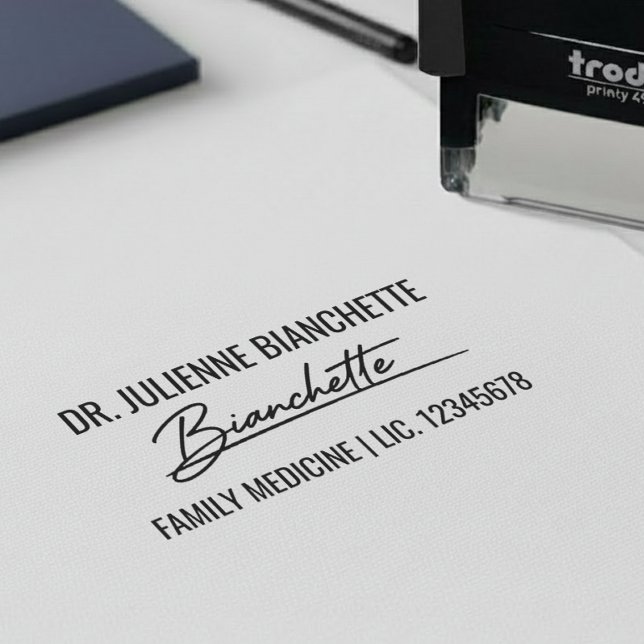 Doctor Signature Professional Name Licence Self-inking Stamp (Creator Uploaded)