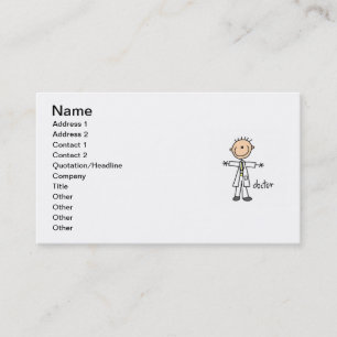 Doctor Stick Figure Business Card