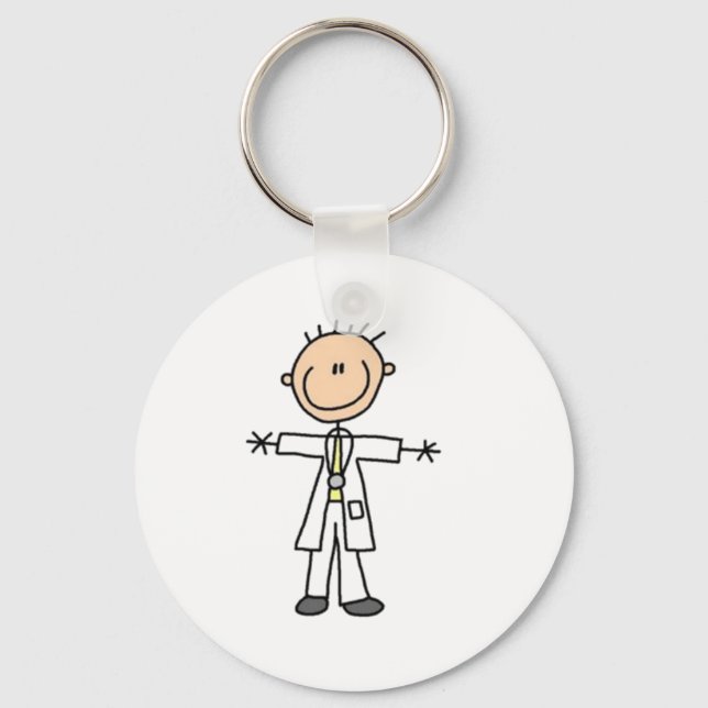 Doctor Stick Figure Keychain (Front)