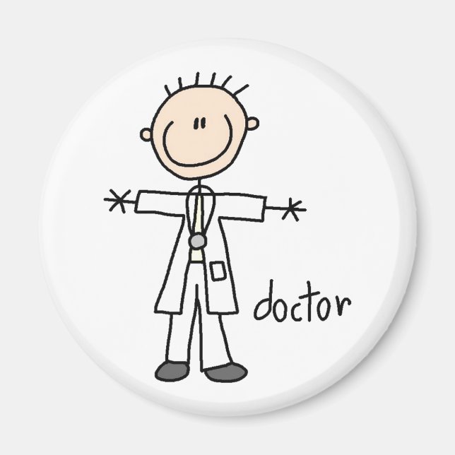 Doctor Stick Figure Magnet (Front)