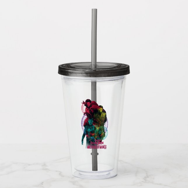 Doctor Strange Alternates Overlapping Graphic Acrylic Tumbler (Front)